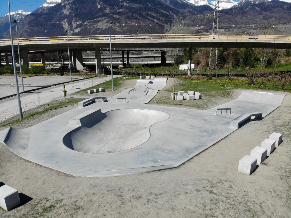 CH Riddes – Skatepark en béton