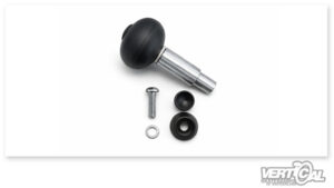 Handle with ball bearing and axle for mobility trainer