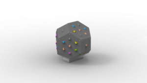 Single Climbing Cube with Base, Anchor and Holds