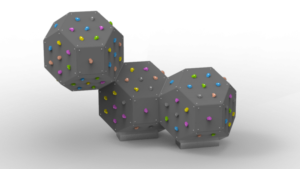 Triple Climbing Cube with Base, Anchor and Holds (a)