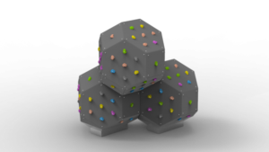 Triple Climbing Cube with Base, Anchor and Holds (B)