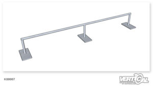 Rail dritto a tubo tondo, stile bordo, 3m