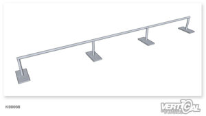 Rail dritto con bordo del tubo tondo, stile 4,5 m