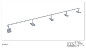 Rail dritto con bordo tubolare rotondo, stile 6 m