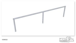 Rail dritto a tubo tondo, stile bordo, 3m
