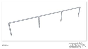 Rail dritto con bordo del tubo tondo, stile 4,5 m
