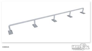 Barra diritta in tubo tondo, stile rotondo, 6m