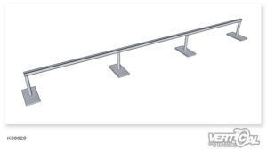 Binario dritto a tubo quadro 4,5 m