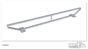 Binario dritto a tubo rettangolare stile nave 4,5 m
