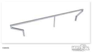 Binario dritto a tubo rettangolare stile nave 4,5 m