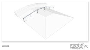 Binario 3/3 tubo rettangolare up-flat-down