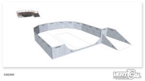 Habillage pour Miniramp 1400 6m Bowl 180° + Bank 3m