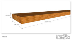 Trave di legno 40 x 200 x 3000 mm