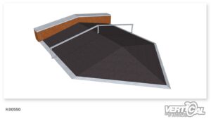Roof Box 600 (1.32m+2.4m) Pyramid + Ledge 600 + Rail F