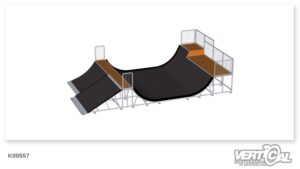 Miniramp 1400 6m + Bank 30° 1400 3m + Quarterpipe 1400 3m + Estensione sinistra 1.5m