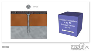 Screws 6.3 x 70 for wooden beams