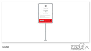 Information board with bracket 70x100 cm