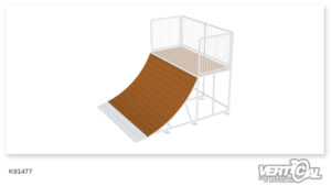 Échange de quarter-pipe sous surface d'équitation 1900x3m