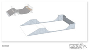 Recinzione per Miniramp1100 6m + Ext.1.5m + Bank con bordo in granito