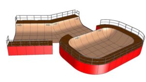 Mini Ramp MSR Bowl Spine Hip 9.0 M + 9.0 M